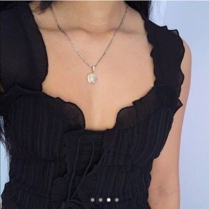 Sexy Black Ruffle Peasant Top